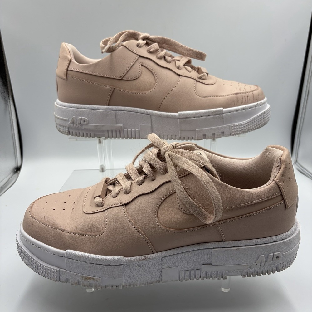 Nike Air Force 1 Pixel Particle Beige Pink White Shoes Women's 9.5 CK6649-200